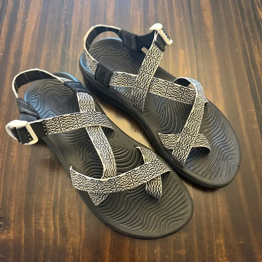 Chaco Z/Vol 2 Sandals Black and White Women's Size 10